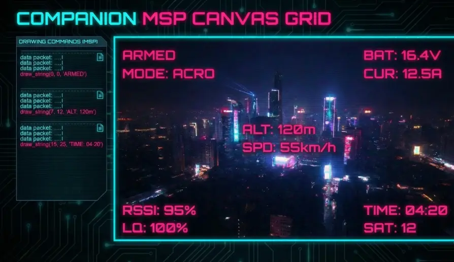 Visual representation of the MSP Canvas Mode grid overlay on HD video.